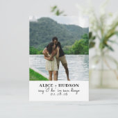 Sag Ja Einfache Hochzeit Save The Date (Stehend Vorderseite)