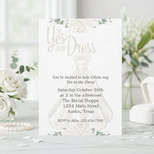 Sag ja zu Dress Bridal Einladung