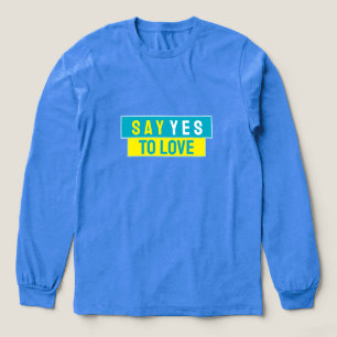Sag Ja zur Liebe Grafik Tri-Blend Shirt