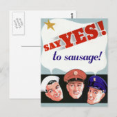 Sag Ja zur Wurst Postkarte (Vorne/Hinten)