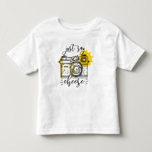 "Sag Käse" Retro-Kamera Fotograf Fotografie Kleinkind T-shirt