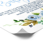 Sag kein Baby-Blumenschild Poster (Ecke)