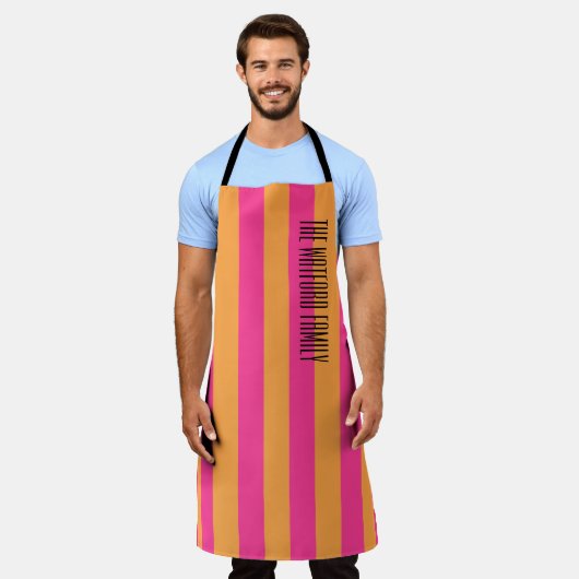 Sag mir alles Rosa und Orange Schürze (Getragen)