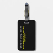 Sag mir, dass ich falsch liege - jeder Text, den d Gepäckanhänger (Rückseite vertikal)