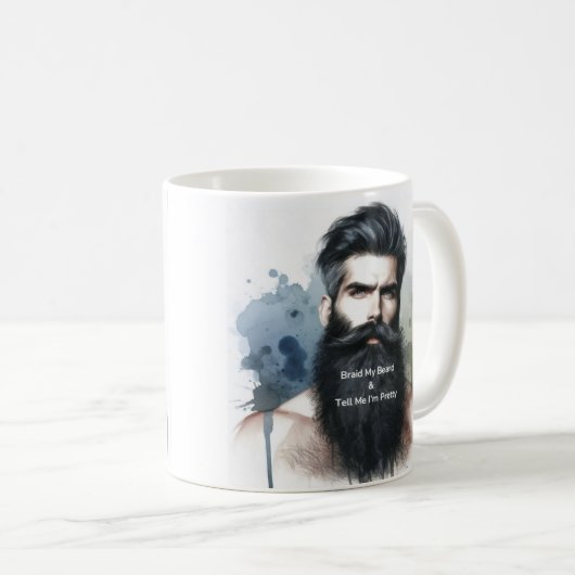 Sag mir, ich bin Hübsch Beard Coffee Tasse (VorderseiteRechts)