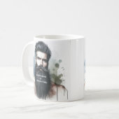 Sag mir, ich bin Hübsch Beard Coffee Tasse (Vorderseite Links)