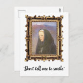 "Sag mir nicht, dass ich lächeln soll" feministisc Postkarte (Vorne/Hinten)