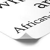 Sag mir, wen du Liebe hast - afroamerikanisches Sp Poster (Ecke)