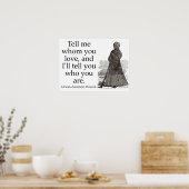 Sag mir, wen du Liebe hast - afroamerikanisches Sp Poster (Küche)