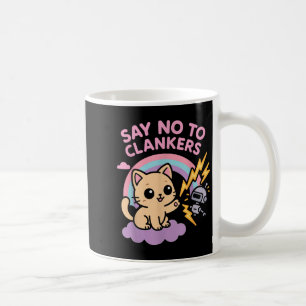 Sag Nein zu Clankers Anti-AI-Robotern Süße Kätzche Kaffeetasse