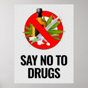 Sag Nein zu Drogen Poster - 18x24