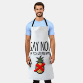 Sag nein zu einer Pizza mit Ananas Funny Food Schürze (Getragen)