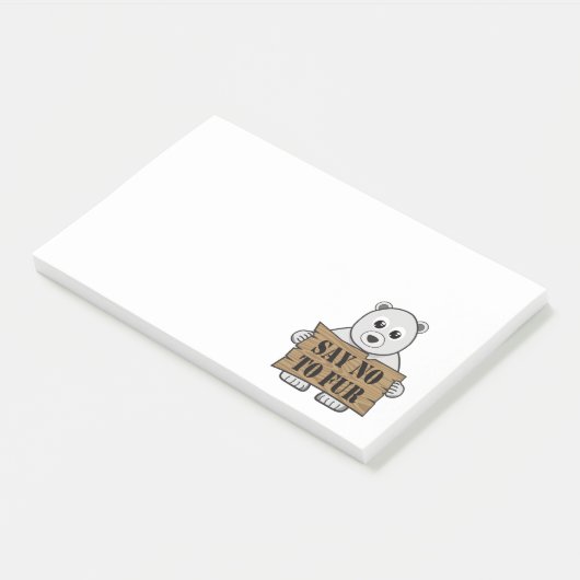 Sag nein zu Fur Post-it Klebezettel (angewinkelt)