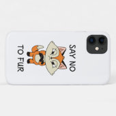 Sag nein zu Fur - Sad Fox Case-Mate iPhone Hülle (Rückseite (Horizontal))