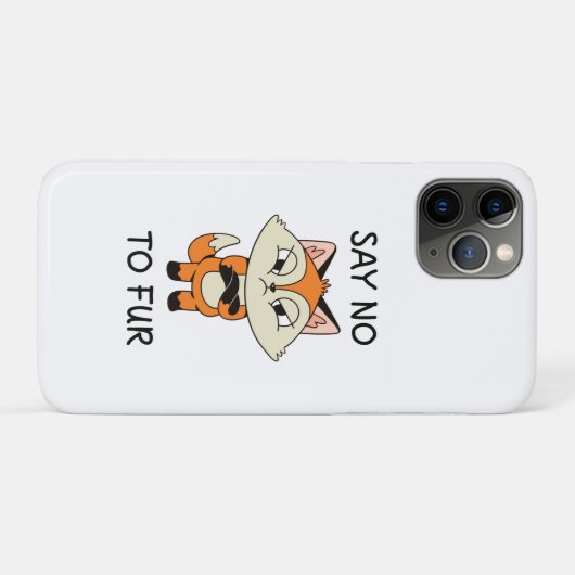 Sag nein zu Fur - Sad Fox Case-Mate iPhone Hülle (Rückseite (Horizontal))