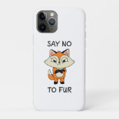 Sag nein zu Fur - Sad Fox Case-Mate iPhone Hülle (Rückseite)