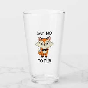 Sag nein zu Fur - Sad Fox Glas