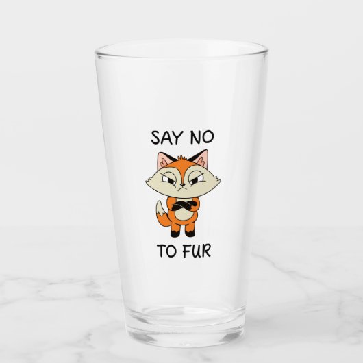Sag nein zu Fur - Sad Fox Glas (Vorderseite)