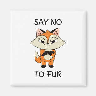 Sag nein zu Fur - Sad Fox Magnet