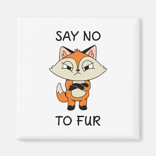 Sag nein zu Fur - Sad Fox Magnet (Vorne)