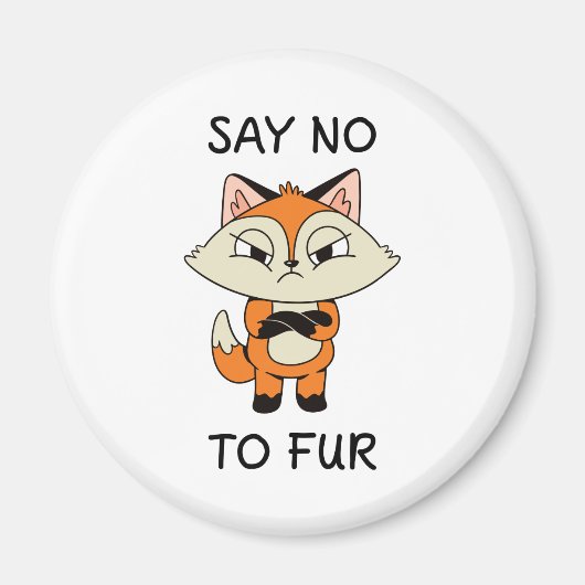 Sag nein zu Fur - Sad Fox Magnet (Vorne)