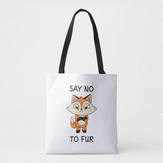 Sag nein zu Fur - Sad Fox Tasche (Vorderseite)