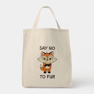 Sag nein zu Fur - Sad Fox Tragetasche