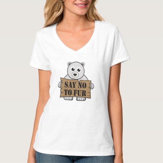 Sag nein zu Fur T-Shirt (Vorderseite)