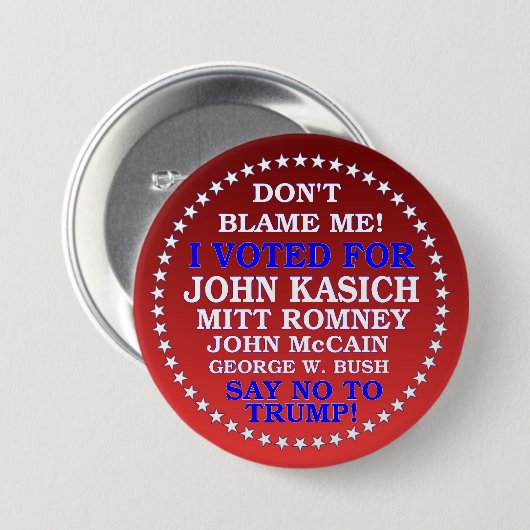 Sag Nein zu Trump! Button (Vorne & Hinten)