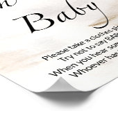 Sag nicht Baby Evergreen Baby Dusche Poster (Ecke)