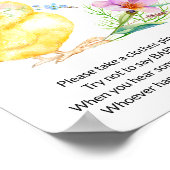 Sag nicht Baby Kleine Babydusche. Poster (Ecke)