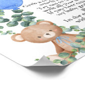 Sag nicht Baby Oh Boy Bear Blue Ballon Eukalyptus Poster (Ecke)