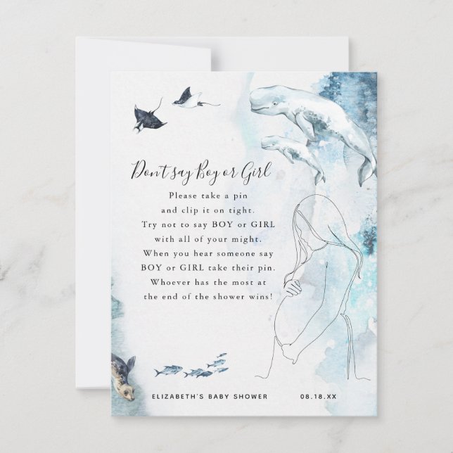 Sag nicht Junge oder Mädchen | Baby Showspiel (Vorderseite)