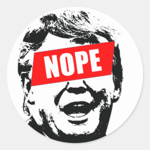 Sag "Nope" zu Trump-Sticker Runder Aufkleber