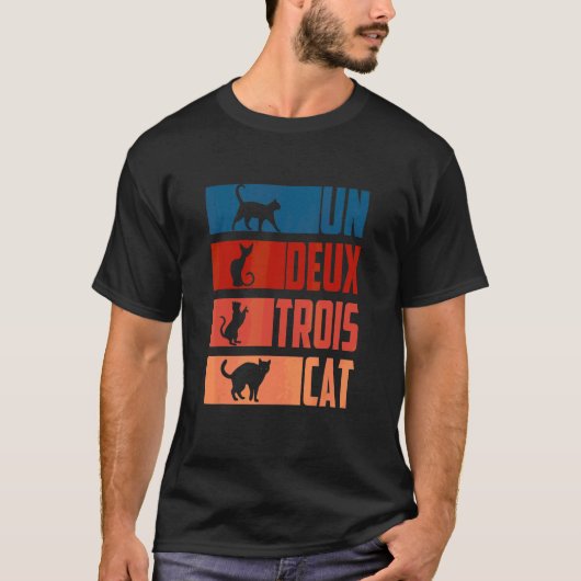 Sag Un Deux Trois Katze T-Shirt (Vorderseite)