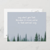 Sag, was du fühlst postkarte (Vorne/Hinten)