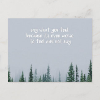 Sag, was du fühlst postkarte