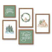 Saga Green Happy Winter Weihnachten Poster