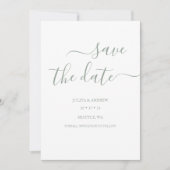 Saga Green Skript Hochzeit speichern Sie die Datum Save The Date (Vorderseite)