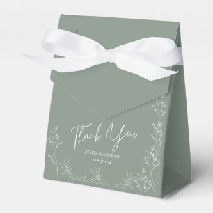 Saga green trendy Gastgeschenk Hochzeit Box Geschenkschachtel
