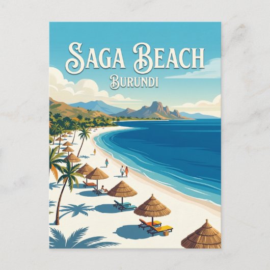 Saga Strand Burundi Postkarte (Vorderseite)