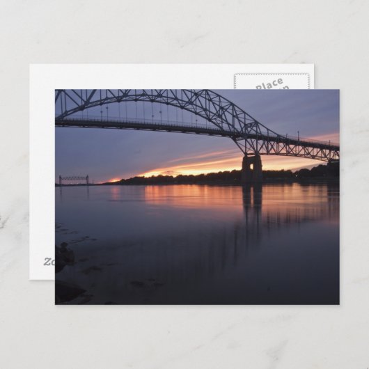 Sagamor Brücke über den Cape Cod Kanal, 2 Postkarte (Vorne/Hinten)