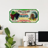 Sagamore Grape LabelHector, NY Poster (Heimbüro)