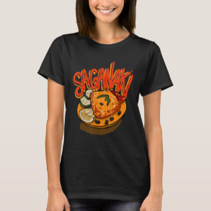 Saganaki Griechische Küche Lebensmittel Saganaki F T-Shirt