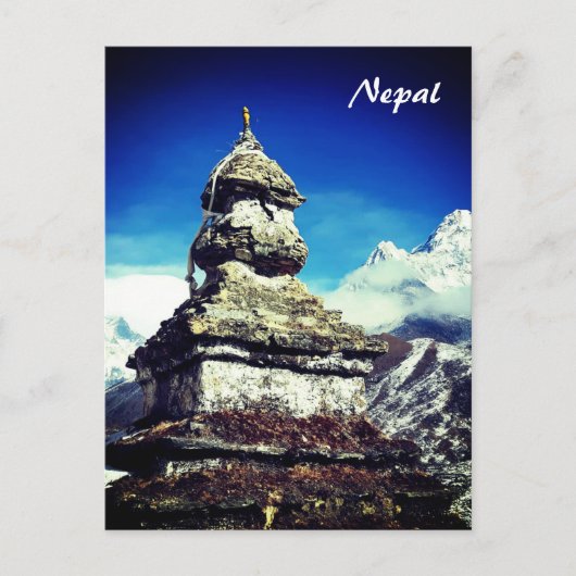 Sagarmatha, Ama Dablam Stupa, Everest trek / Nepal Postkarte (Vorderseite)
