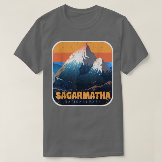 Sagarmatha Mountain Nationalpark Everest Nepal T T-Shirt (Design vorne)