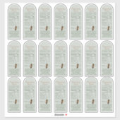 SAGE 16 oz Muth Honey Jar und Bienenernährung Fakt Aufkleber (Blatt)