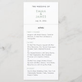 Sage Ampersand Hochzeit | QR-Code | Elegant Menükarte (Vorderseite)