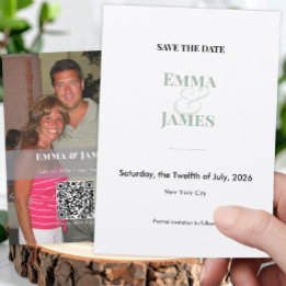 Sage Ampersand Photo Save-the-Date | Hochzeit Einladung