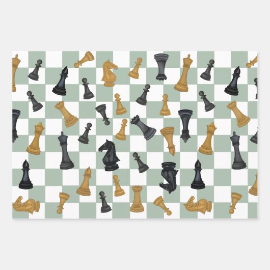 Sage and Camel Schach Master Checkmate Chessboard Geschenkpapier Set (Vorderseite)